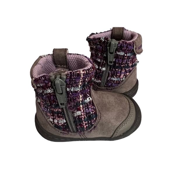 Surprize By Stride Rite Adora Brown 
Boot Size 2 Baby - Picture 1 of 9